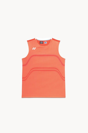 Yonex 10714YX Tournament Sleeveless Top Men - Cyber Orange Cyber Orange Clothing Yonex