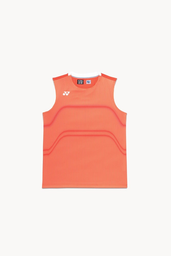 Yonex 10714YX Tournament Sleeveless Top Men - Cyber Orange Cyber Orange Clothing Yonex