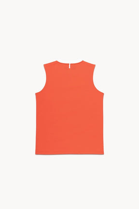 Yonex 10714YX Tournament Sleeveless Top Men - Cyber Orange Clothing Yonex
