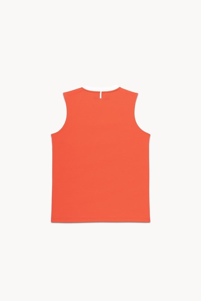 Yonex 10714YX Tournament Sleeveless Top Men - Cyber Orange Clothing Yonex