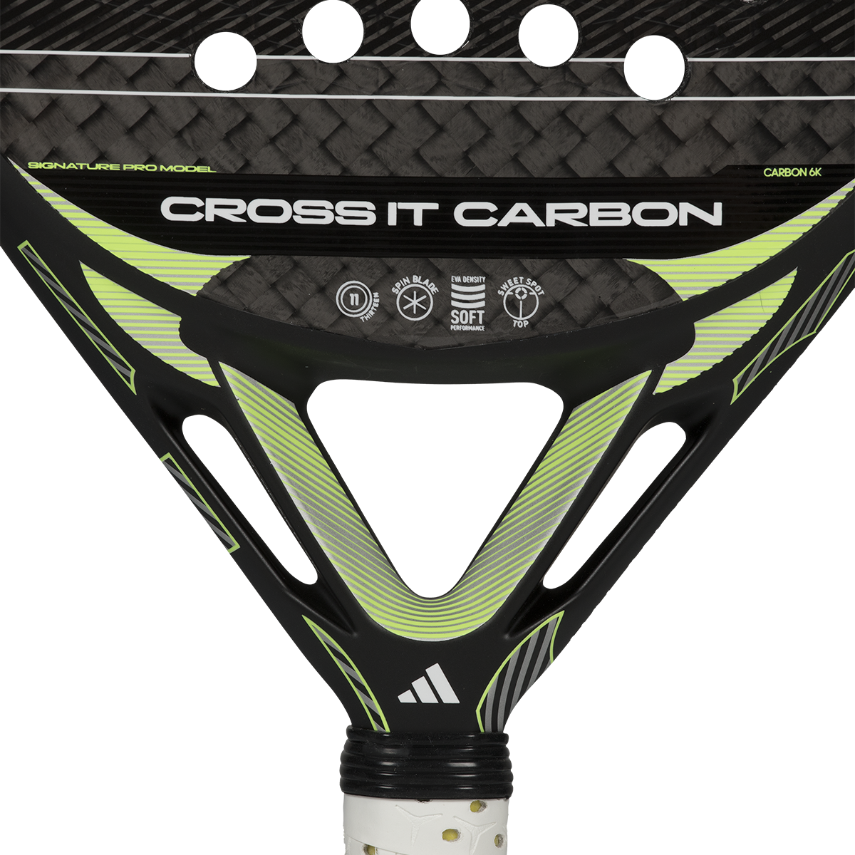 Adidas Cross It Carbon 2026 Padel Racket - Black/Lime Padel Adidas