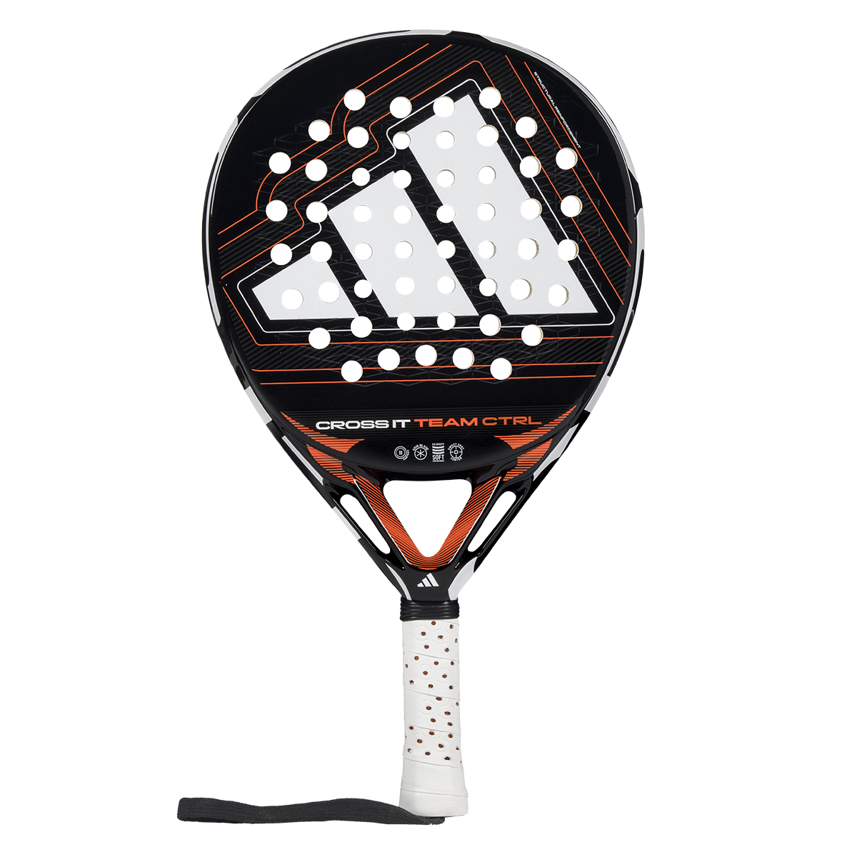 Adidas Cross It Team Ctrl 2026 Padel Racket - Black/White Black White One Size Padel Adidas
