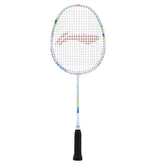Li-Ning AxForce Kids Junior Badminton Racket - Strung - Pearl White (AYPT305)