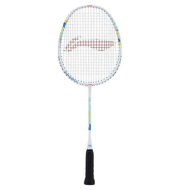 Li-Ning AxForce Kids Junior Badminton Racket - Strung - Pearl White (AYPT305)