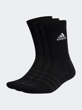Adidas Cushioned Crew Socks 3 Pairs - Black/White Clothing Adidas