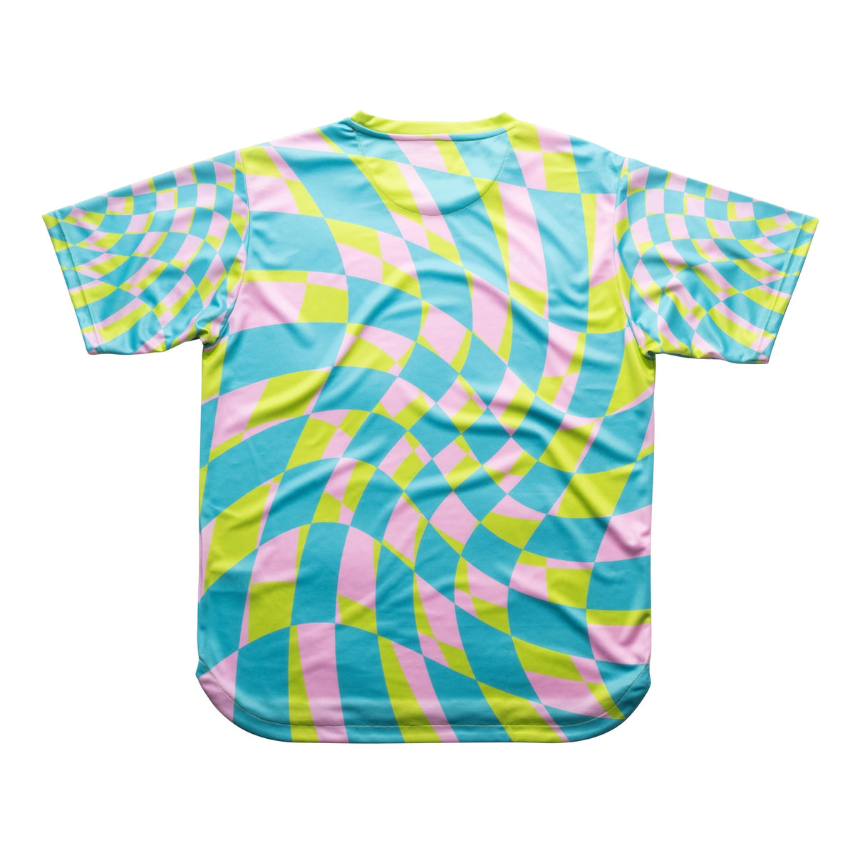 Aixo Checker Mens T Shirt Lime Check