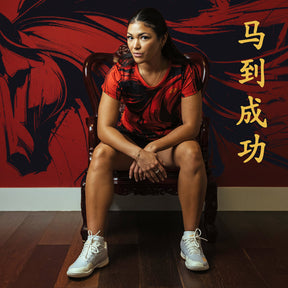 Yonex Crimson Spirit – Women’s Performance Shirt (Rich Red) Yonex CNY2026 TT B Women Clothing Yonex