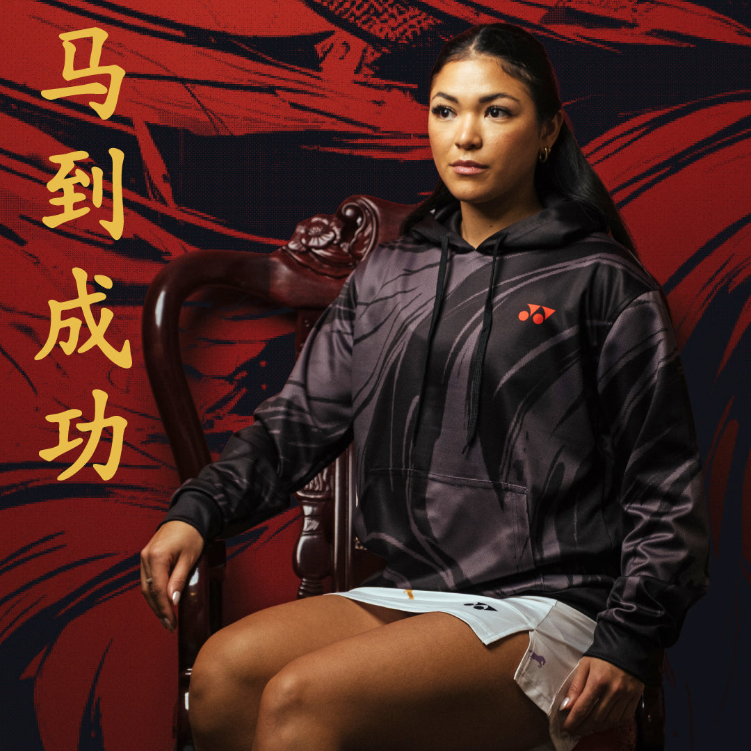 Pre-Order Yonex War Horse – Unisex Overhead Hoodie (Black) Yonex CNY2026 Hood Sweat B Unisex Clothing Yonex
