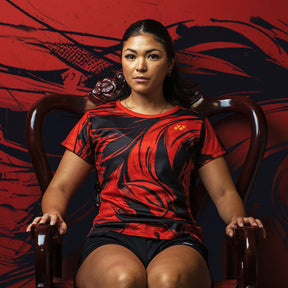 Yonex Crimson Spirit – Women’s Performance Shirt (Rich Red) Yonex CNY2026 TT B Women Clothing Yonex