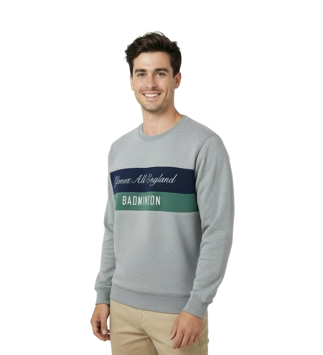 Yonex All England 1899 Crew Neck Sweat 26 - Heather Clothing Yonex