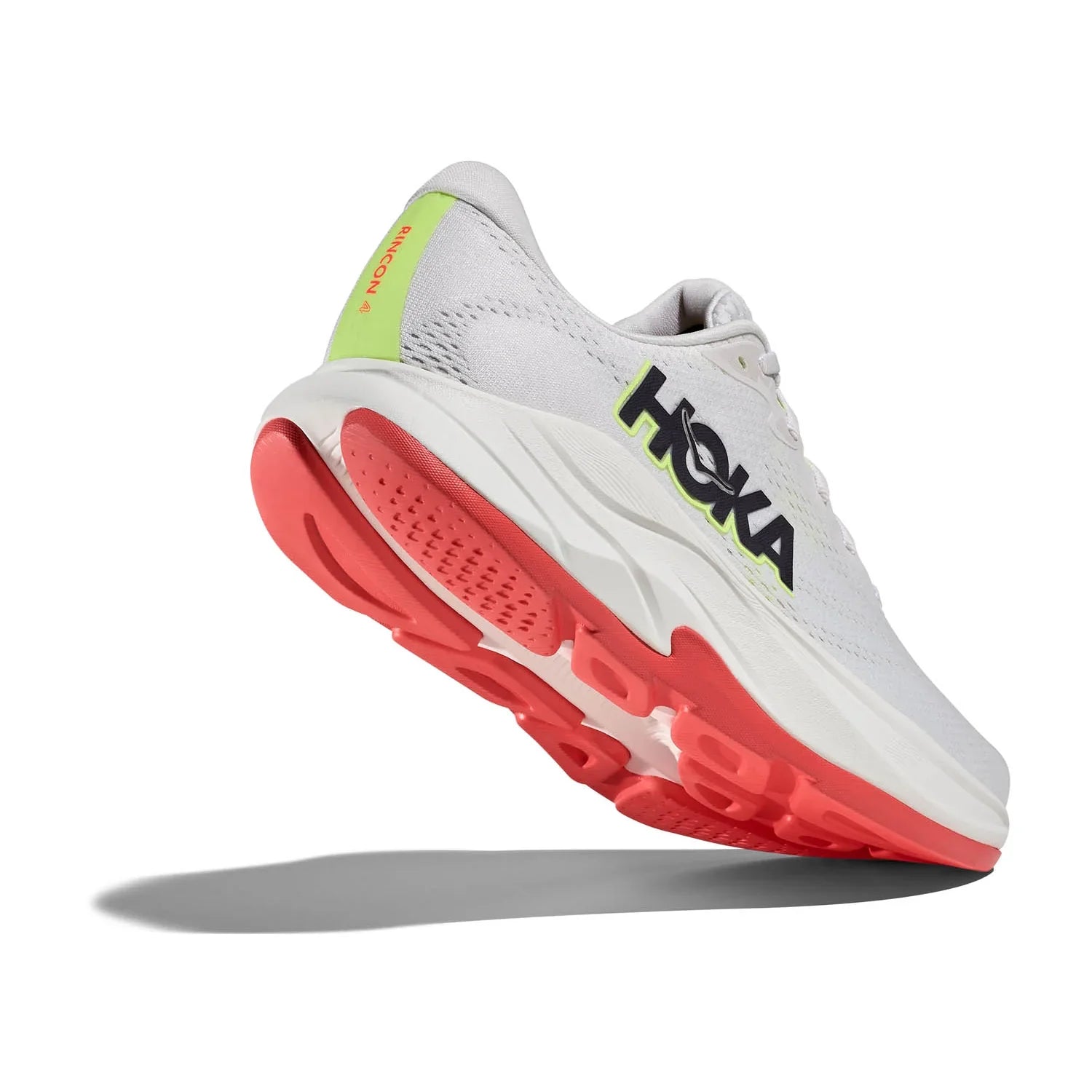 Hoka Rincon 4 Big Kids Running Shoe - Frost/Neon Yuzu Running Shoes Hoka