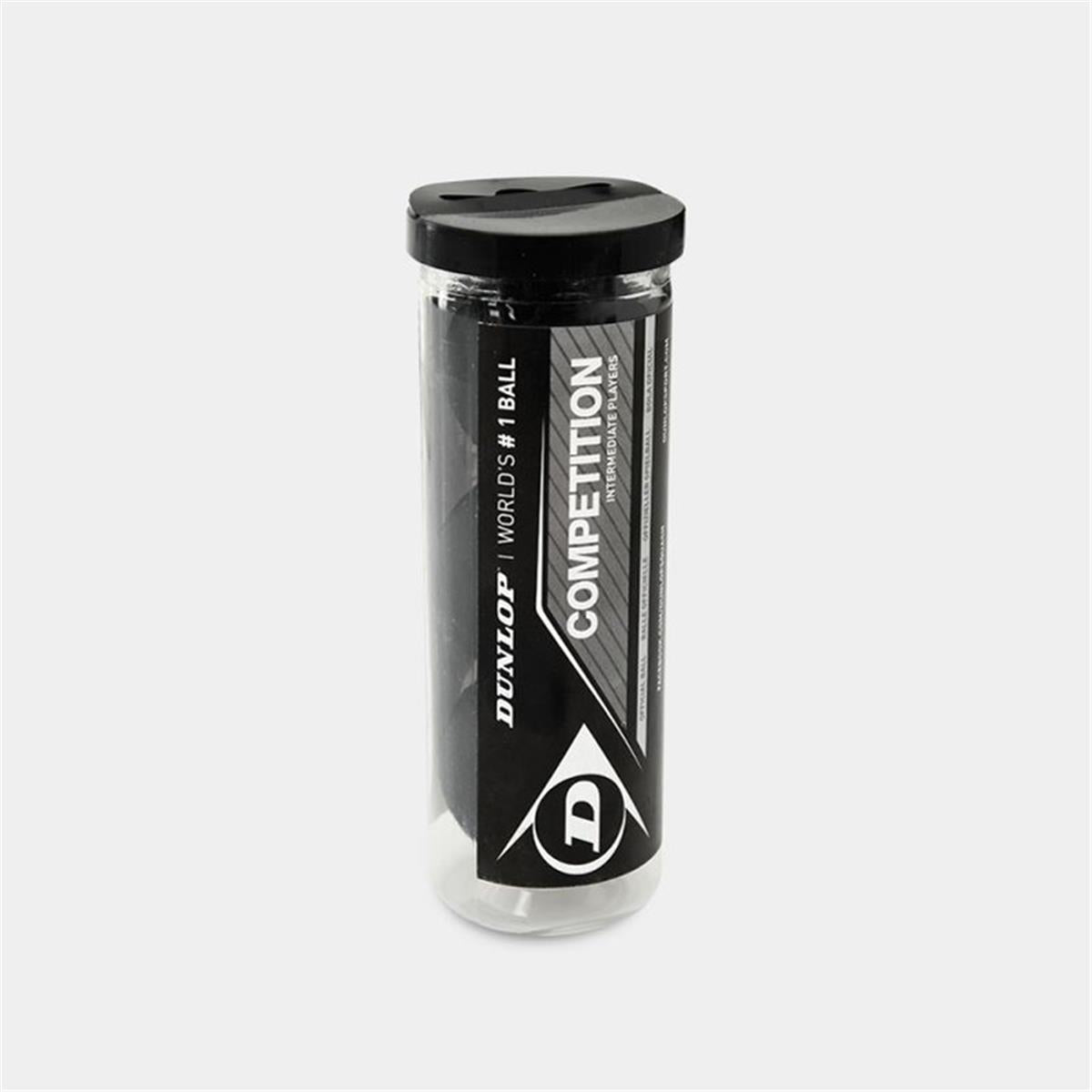 Dunlop Competition Squash Ball 3Pcs - Black