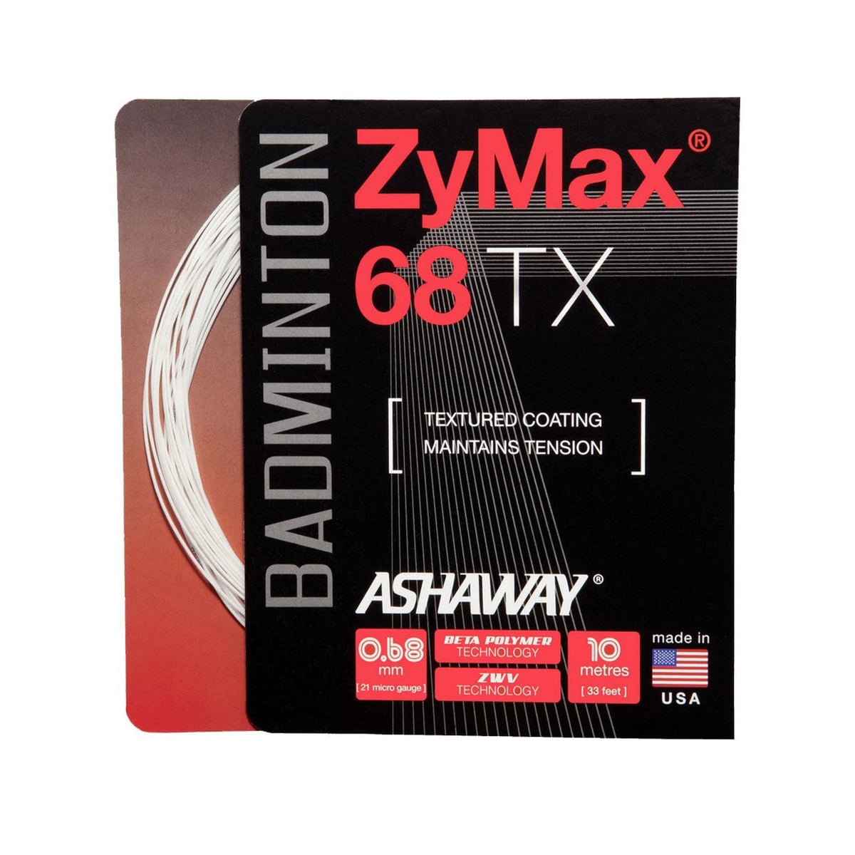 Ashaway Zymax 68TX String (10m Set) Yellow Clearance Ashaway