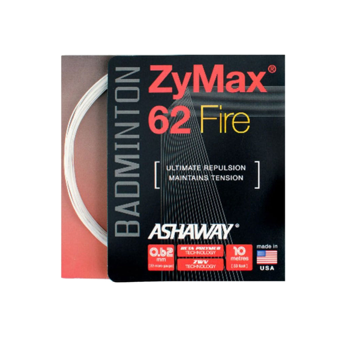 Ashaway ZyMax 62 Fire String (10m Set) White