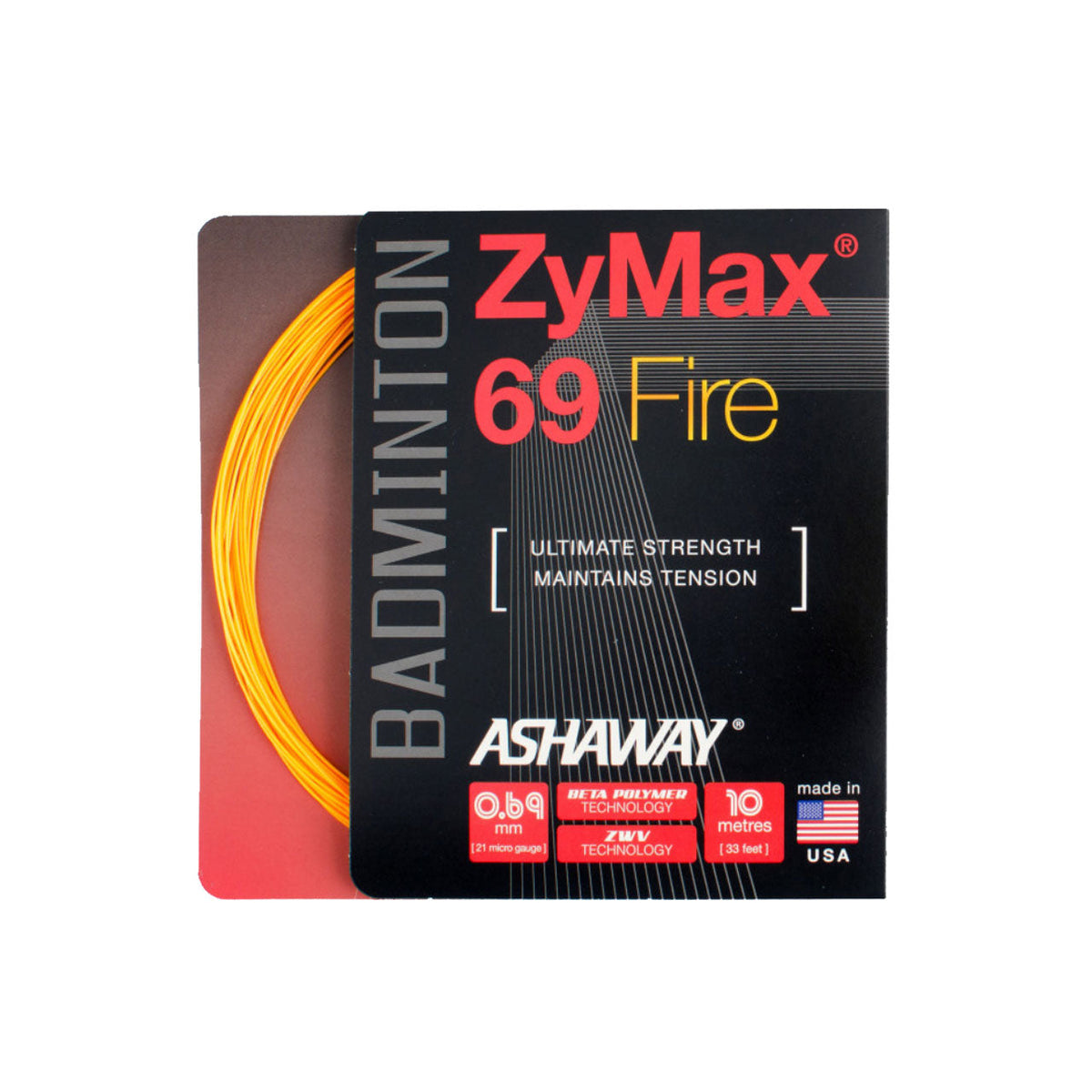 Ashaway ZyMax 69 Fire String (10m Set) White Clearance Ashaway