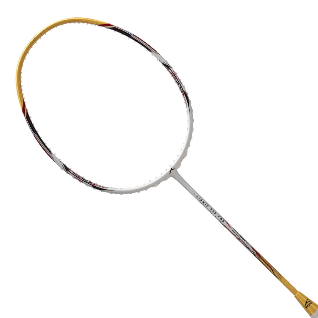 Hundred Atomic X 38 Power 3U Badminton Racket - White/Gold