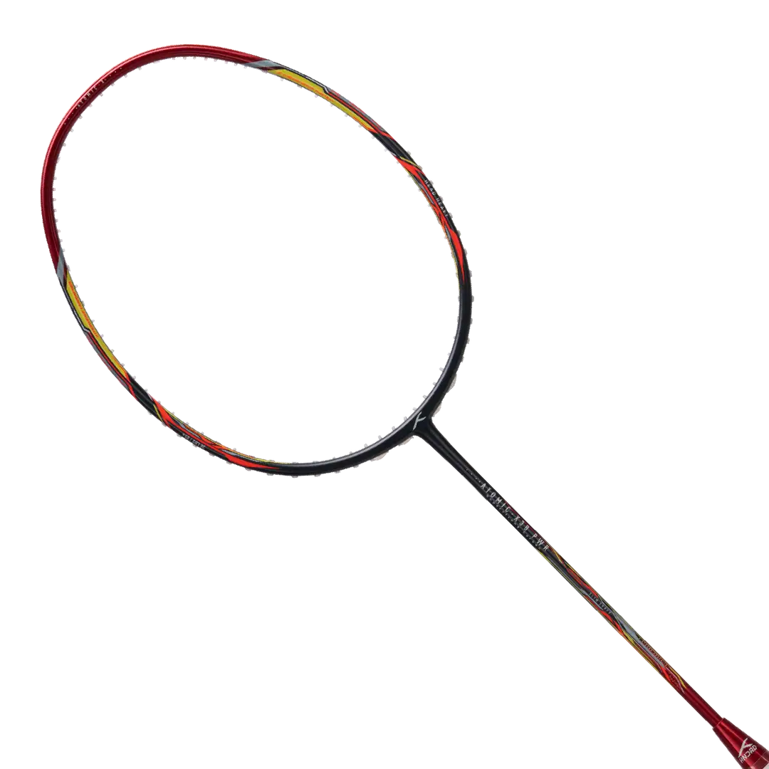 Hundred Atomic X 38 Power 3U Badminton Racket - Charcoal/Red