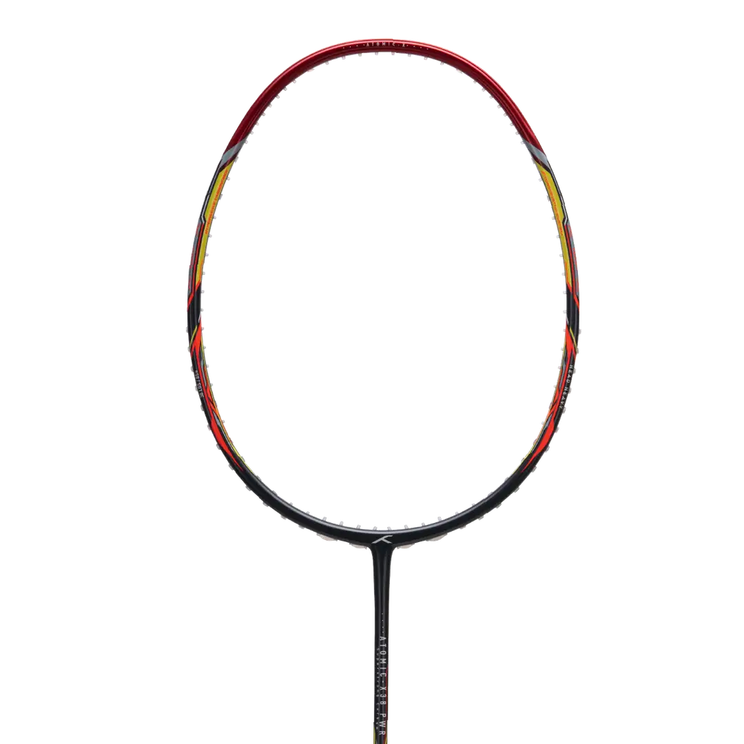 Hundred Atomic X 38 Power 3U Badminton Racket - Charcoal/Red