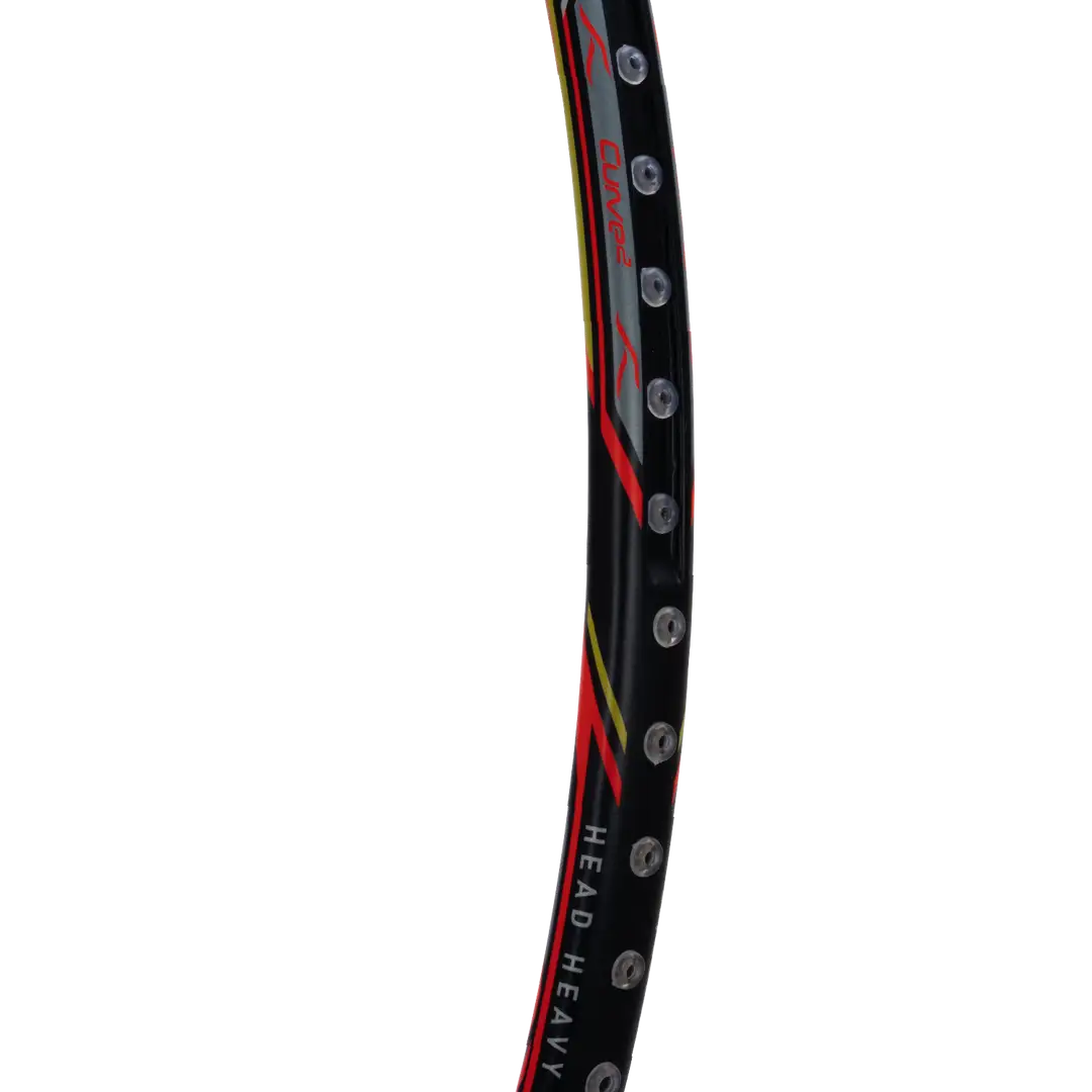 Hundred Atomic X 38 Power Badminton Racket - Charcoal/Red Badminton Rackets Hundred