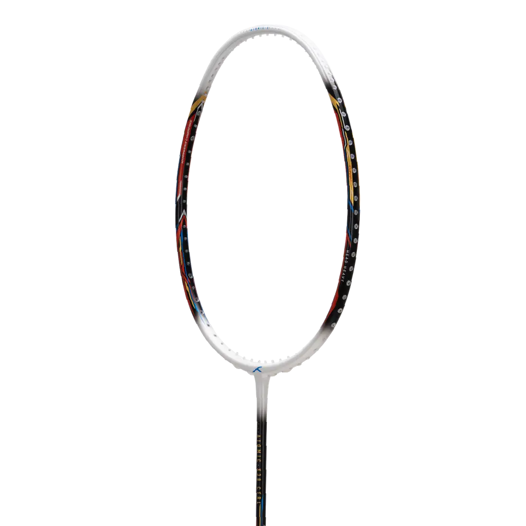 Hundred Atomic X 38 Control Badminton Racket - White/Black Badminton Rackets Hundred