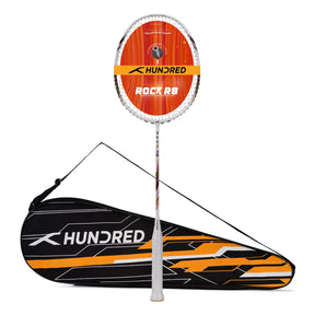 Hundred Rock R8 4U Badminton Racket - White/Black/Pink