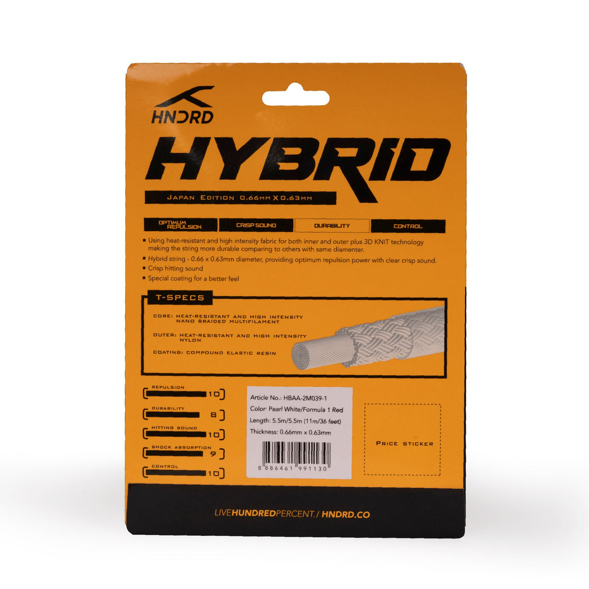 Hundred Hybrid Badminton String HBAA-2M039-1