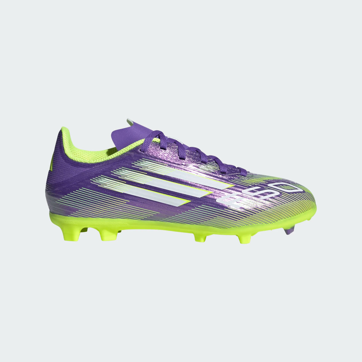 Adidas F50 League FG/MG Shoes Junior - Purple/White/Lemon