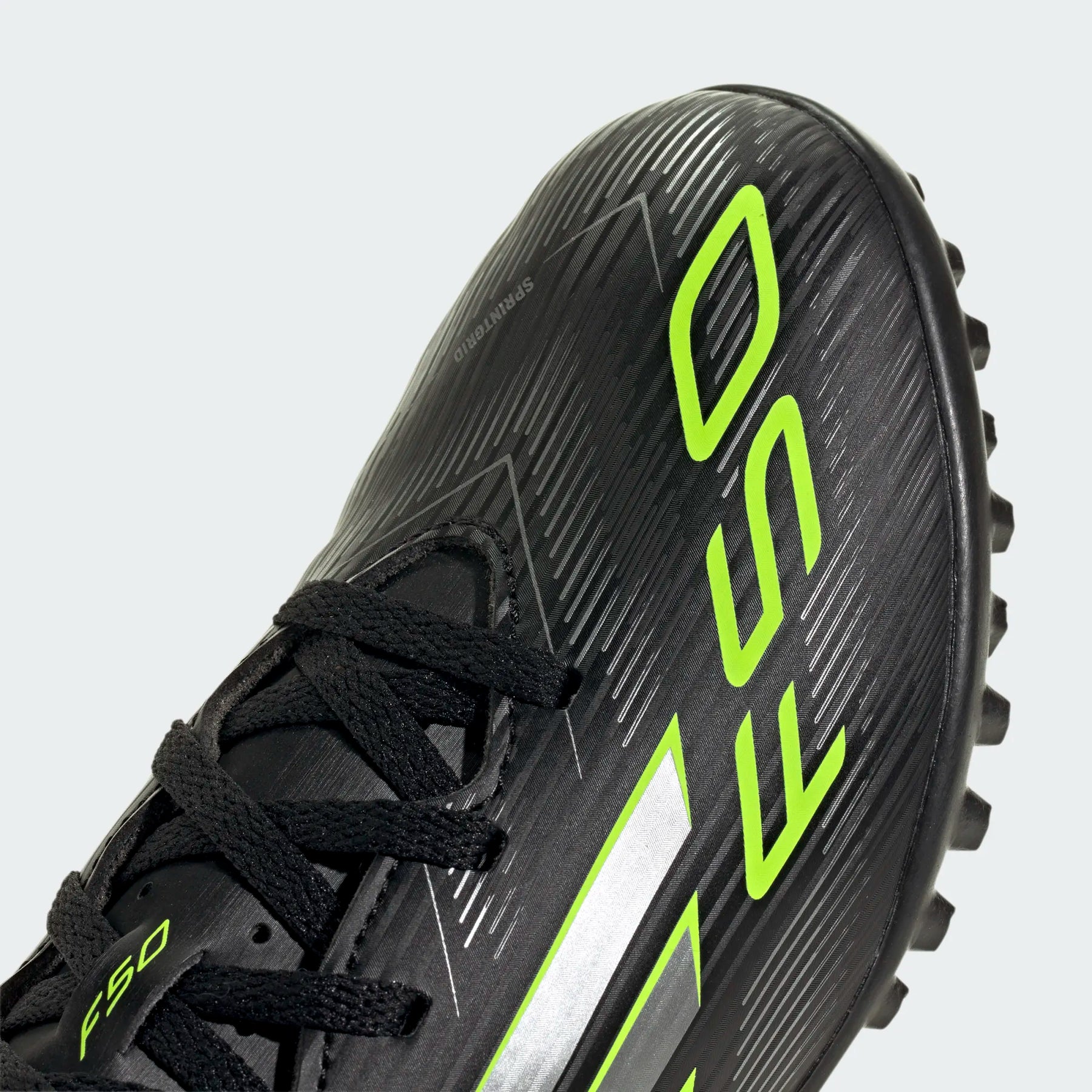 Adidas F50 Club TF Football Shoe Junior - Black/Lemon