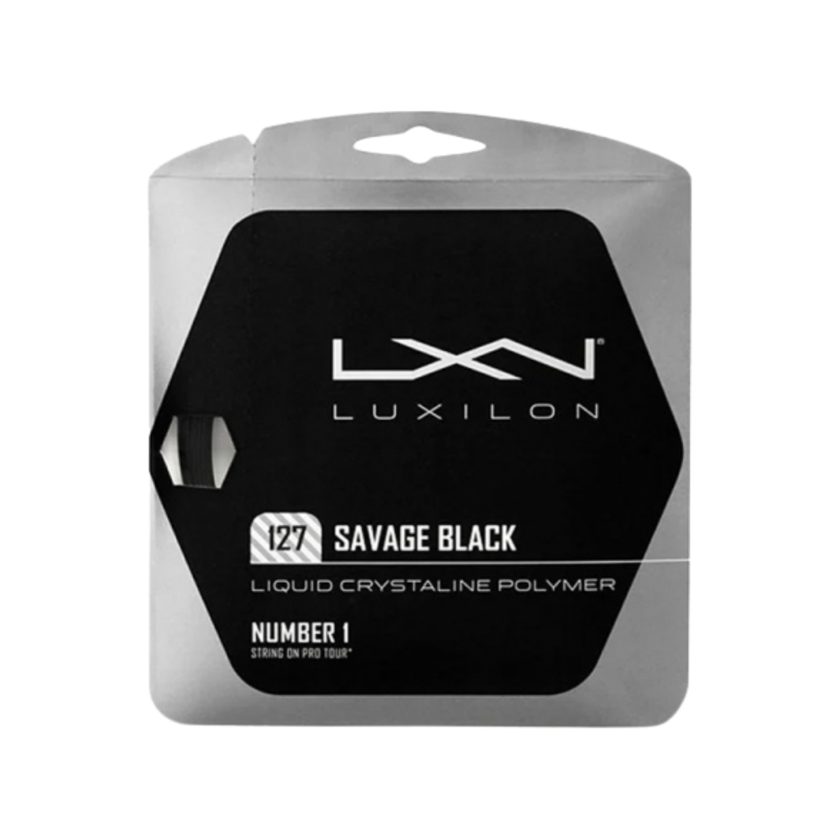 Luxilon Savage Black 1.27mm Tennis String Set (12m) - Black