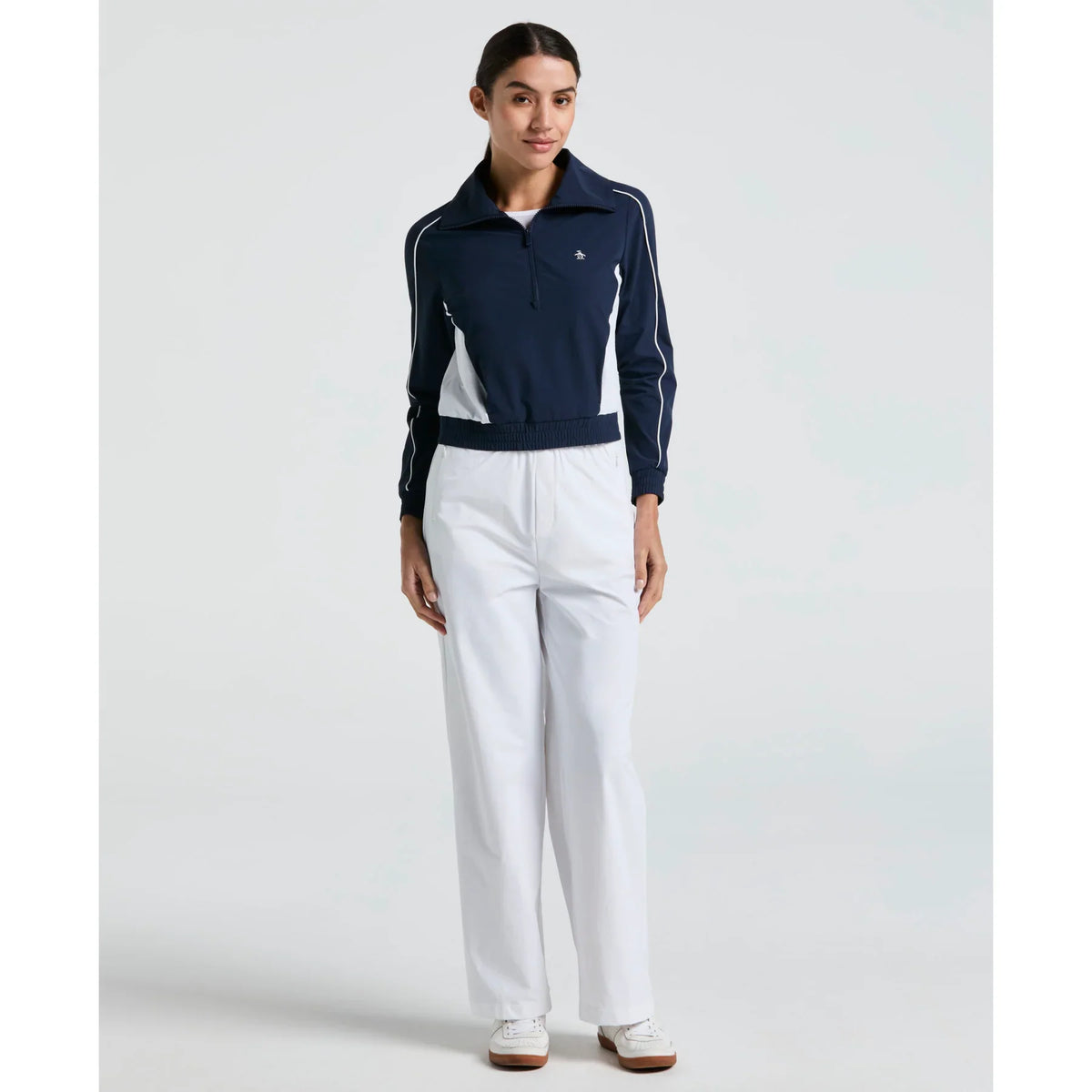 Original Penguin Cropped 1/4 Zip Colourblock (O1JSF002) Tennis Jacket Women