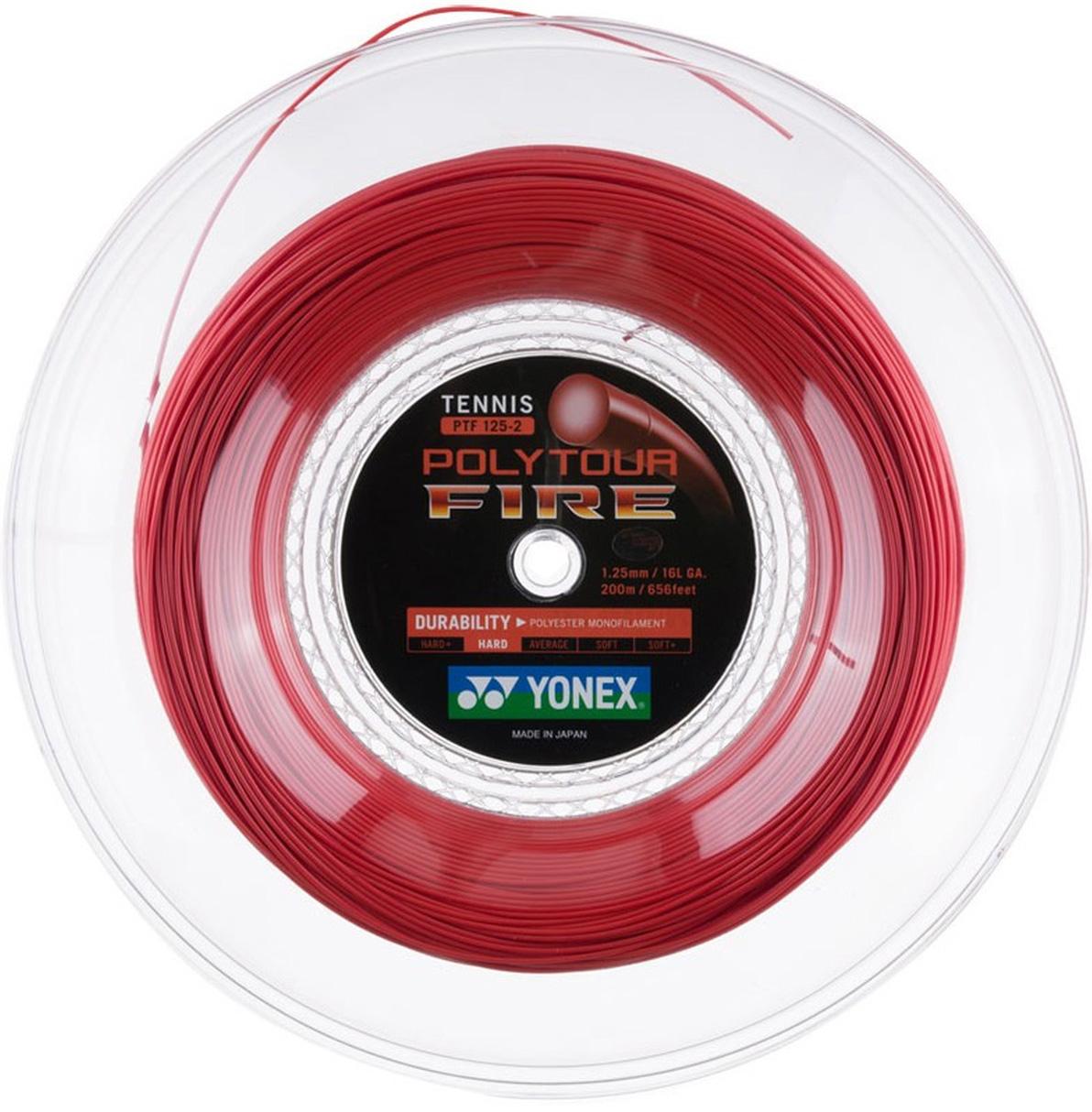 Yonex PolyTour Fire 16 1.30mm/200M Tennis String String (Reel) Yonex
