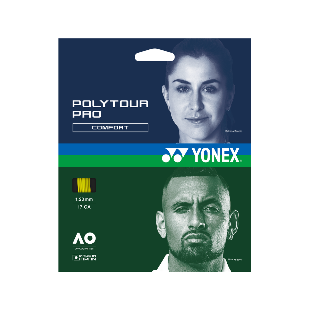Yonex Polytour Pro 1.20mm Tennis String Set (12m) - Flash Yellow