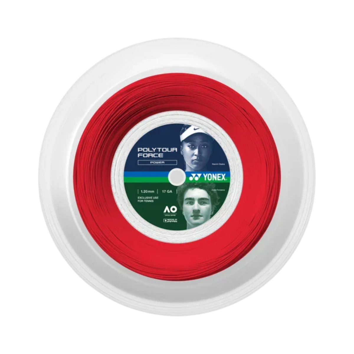 Yonex Polytour Force 1.20mm Tennis String Reel (200m) - Bright Red