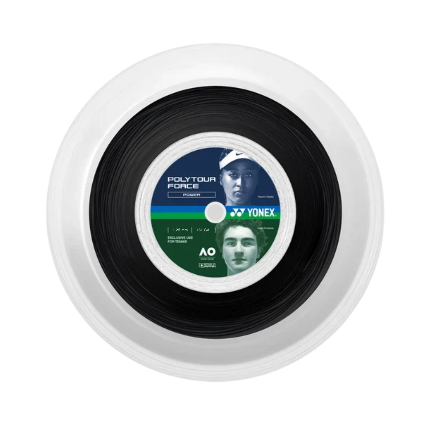 Yonex Polytour Force 1.25mm Tennis String Reel (200m) - Black