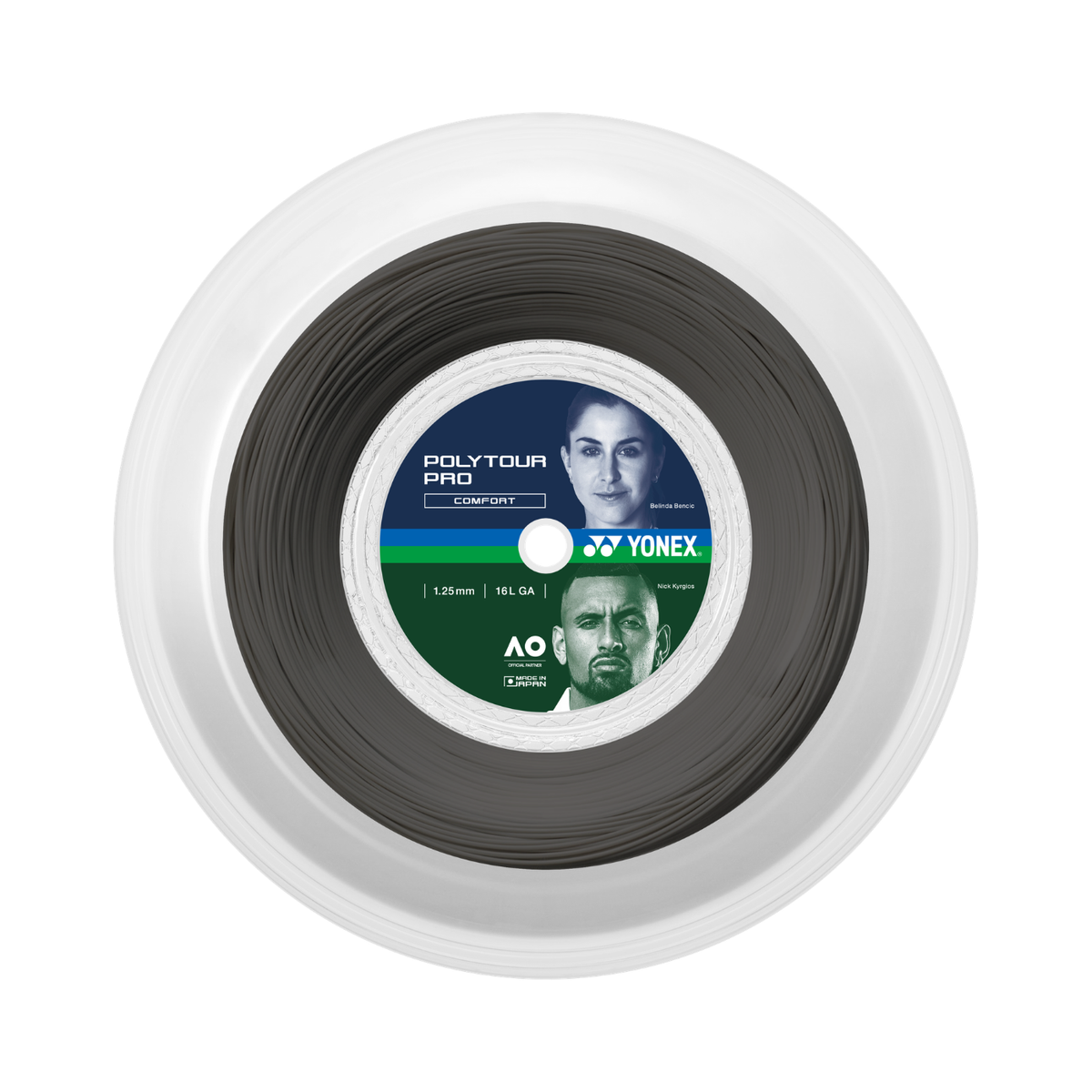 Yonex Polytour Pro 1.25mm Tennis String Reel (200m) - Graphite