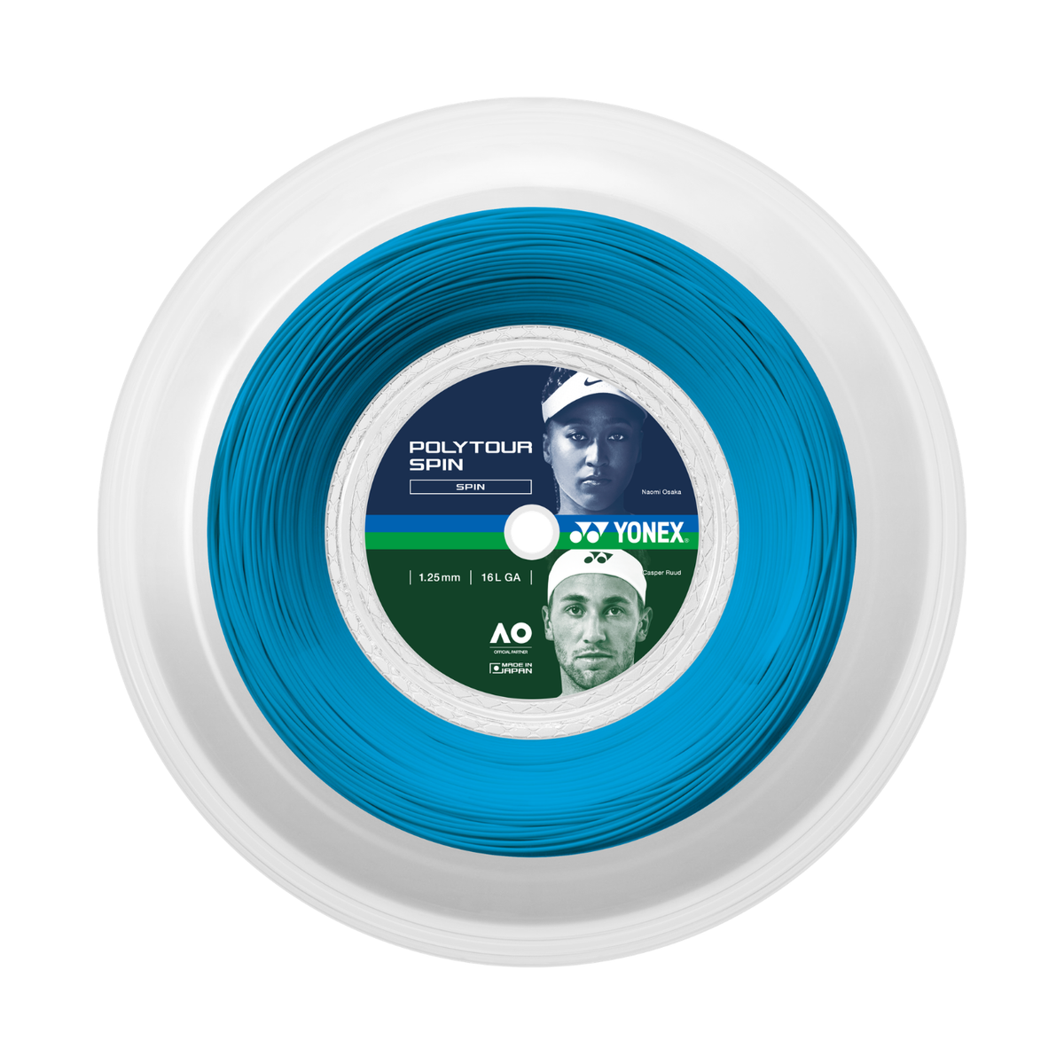 Yonex Polytour Spin 1.25mm Tennis String Reel (200m) - Blue