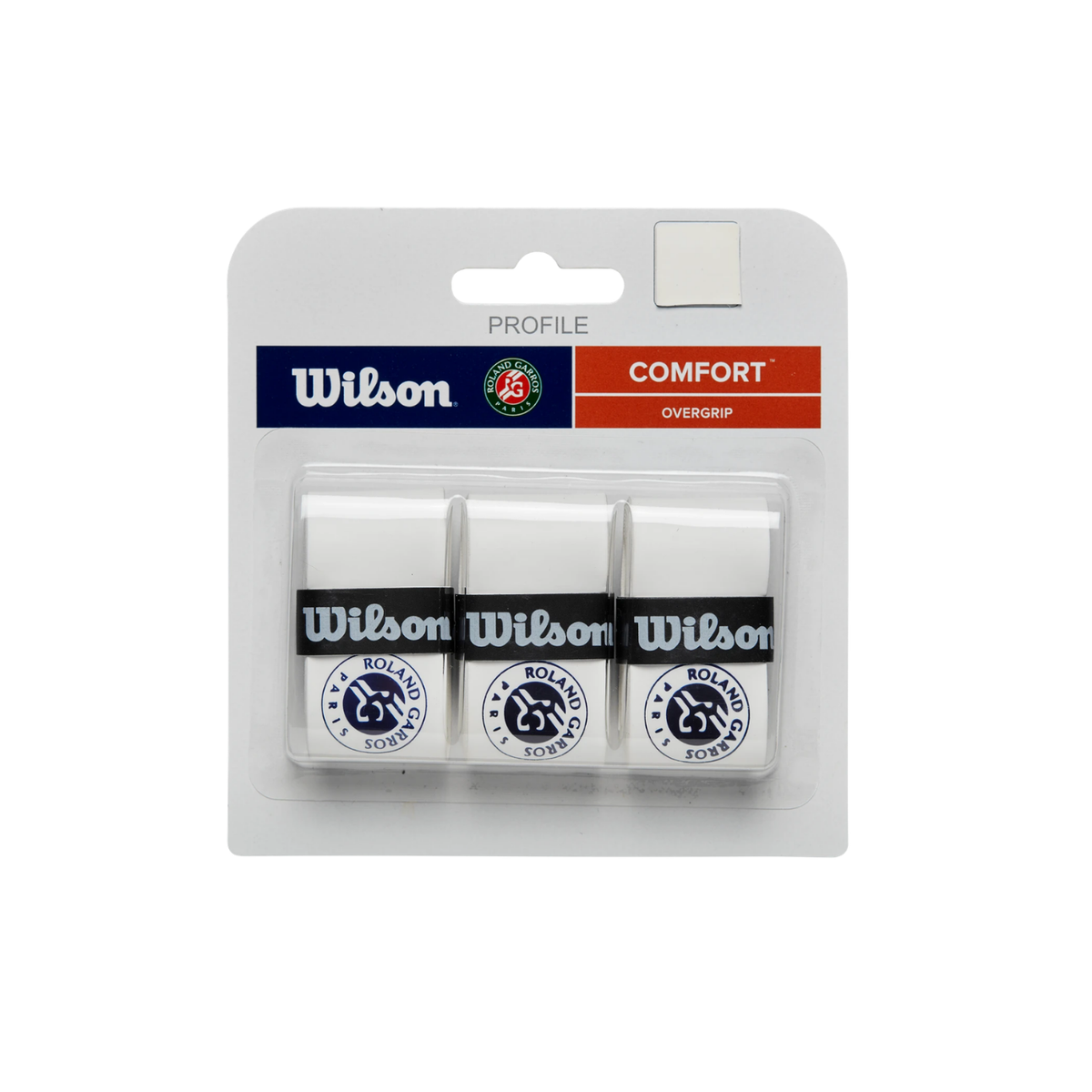 Wilson Roland Garros Profile Overgrips (3 Pack) - White/Navy