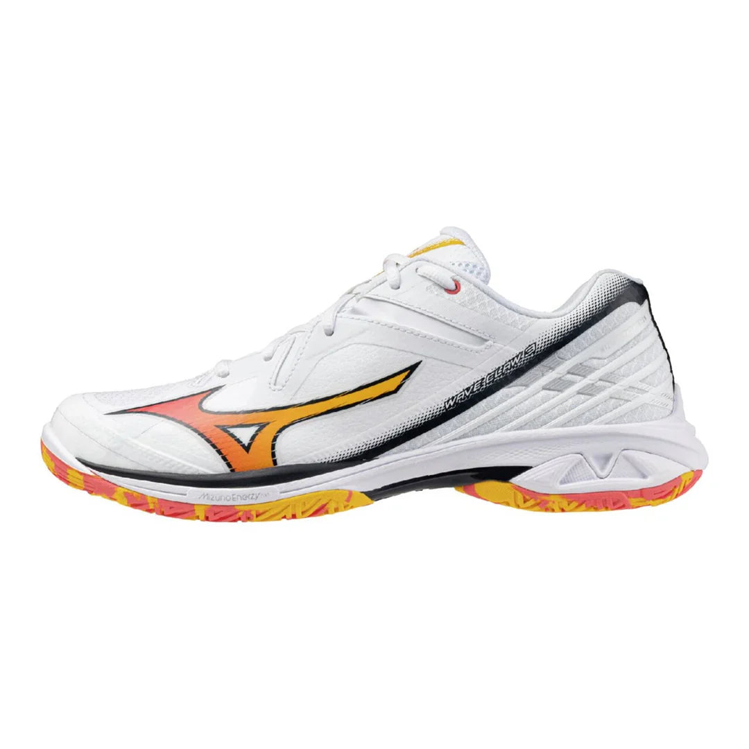 Mizuno Wave Claw 3 Badminton Shoe Unisex - White/Orange