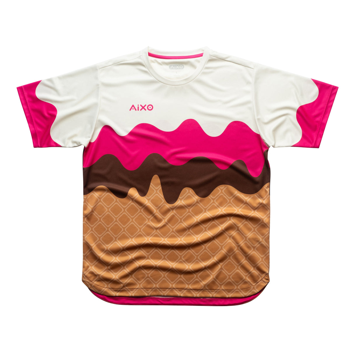 Aixo Sundae Mens T Shirt Vanilla Raspberry Chocolate