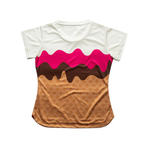 Aixo Sundae Womens T Shirt Vanilla Raspberry Chocolate