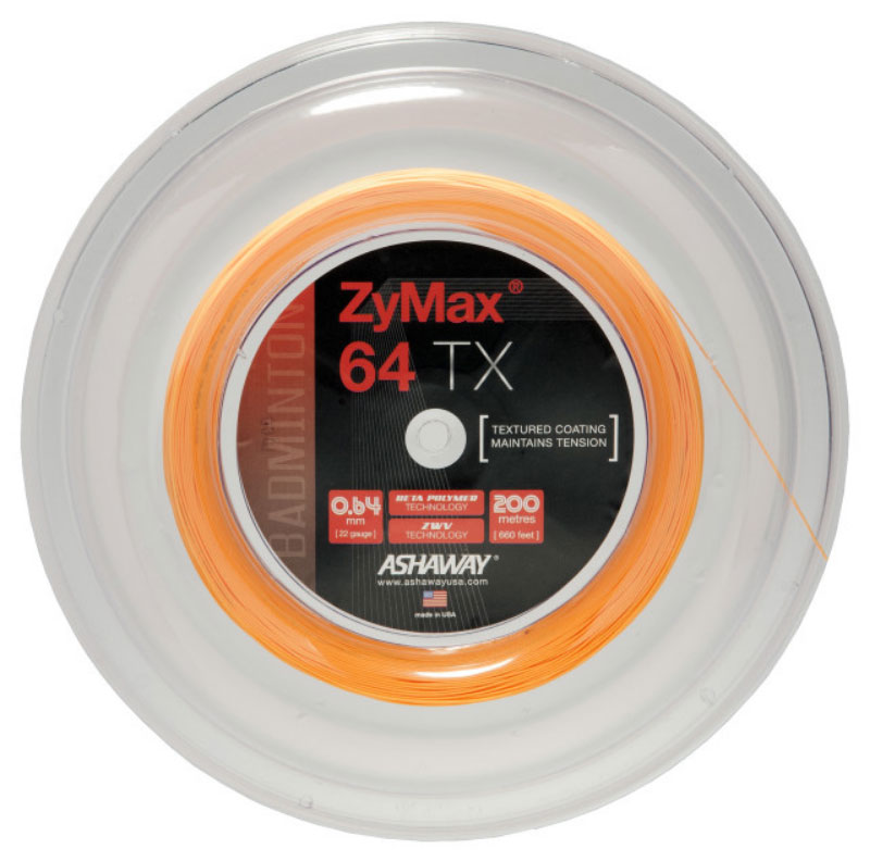 Ashaway Zymax 64TX String (200m Reel) Orange