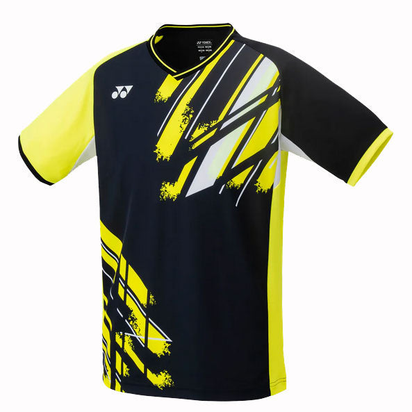 Yonex 10446EX V Neck Mens Shirt Black/Yellow