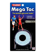 Tourna Mega Tac Overgrips (3 Pieces) Light Blue Overgrips Tourna