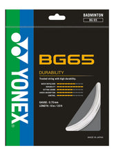 Yonex BG65 Badminton String (10m Set) White