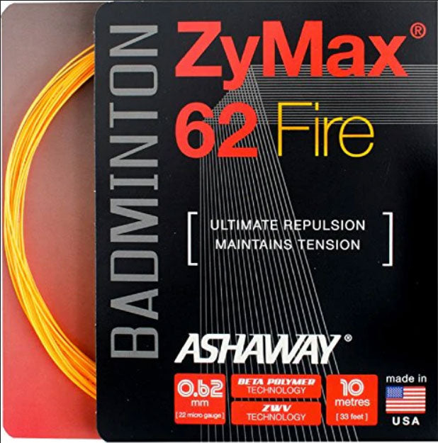 Ashaway ZyMax 62 Fire String (10m Set) Orange