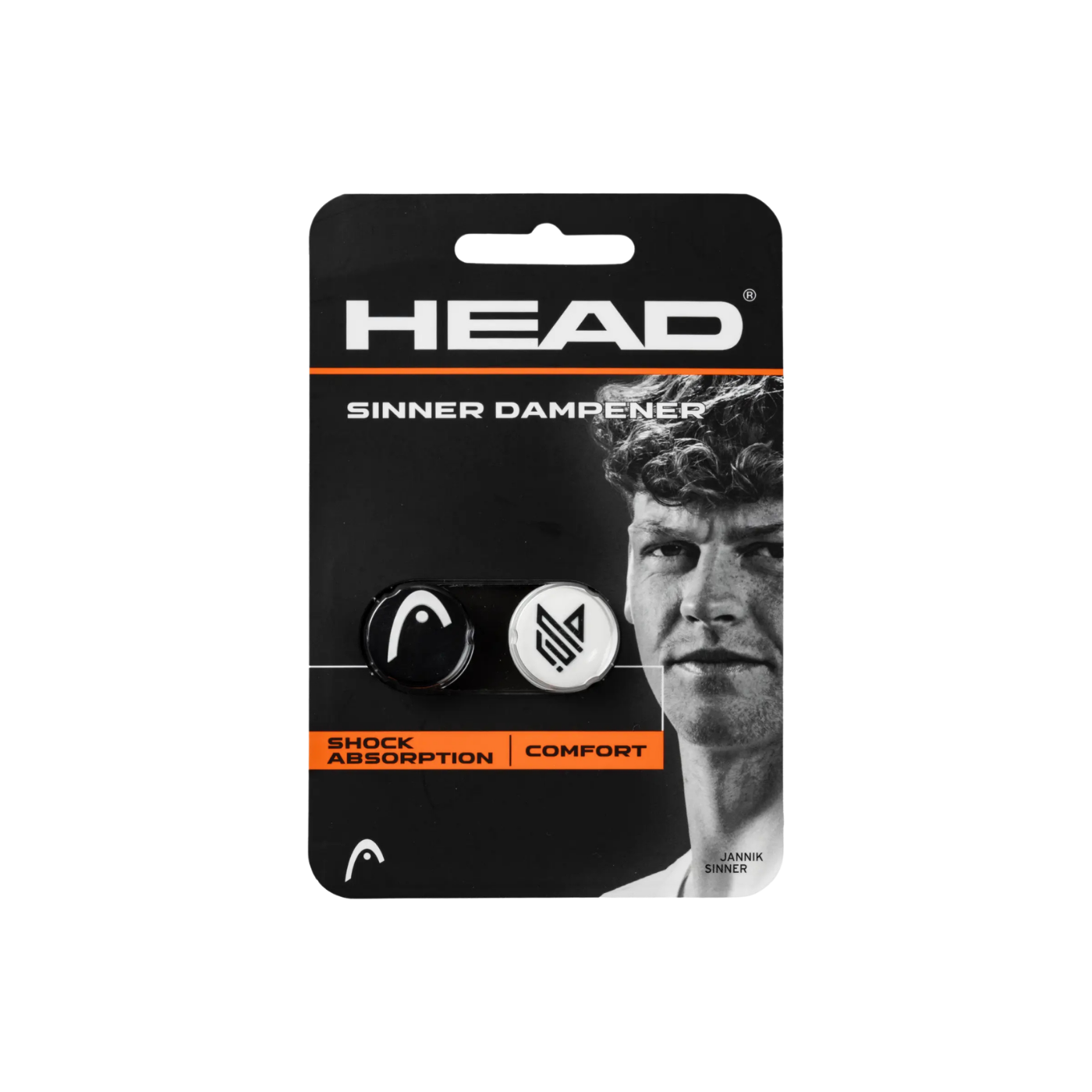 Head Sinner Tennis Dampener (Pack of 2) - Black/White White Black One Size Accessories Head