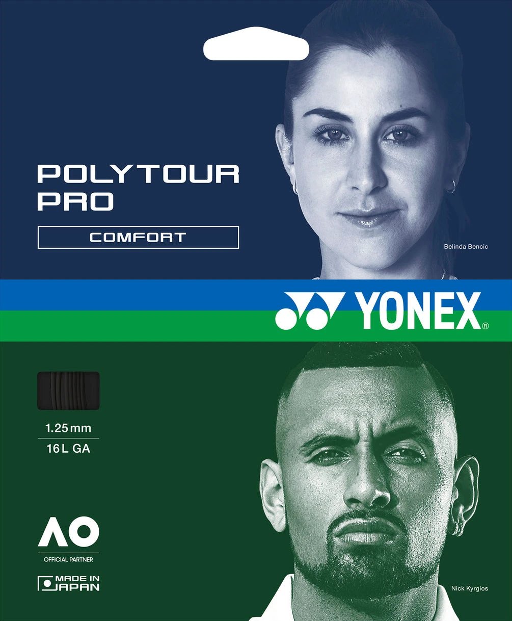 Yonex Polytour Pro 1.25mm 12M Set 12m Set Graphite String (Packs) Yonex