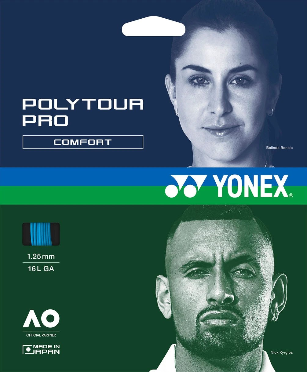 Yonex Polytour Pro 1.25mm 12M Set 12m Set BLUE String (Packs) Yonex