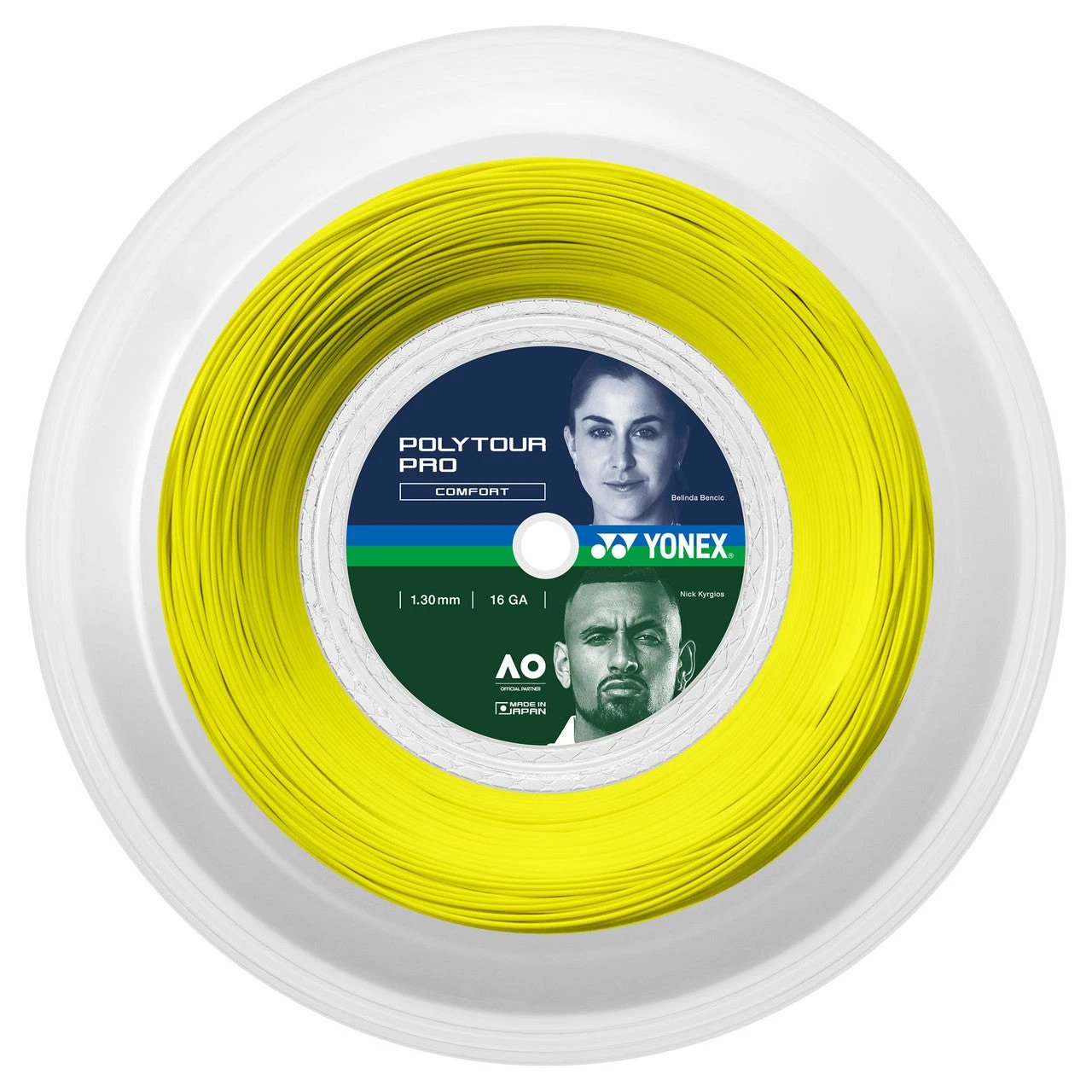 Yonex PolyTour Pro 1.30mm 200m Tennis String Yellow 200m Reel String (Reel) Yonex