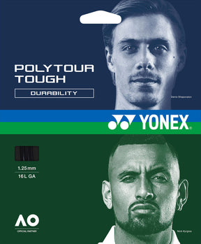 Yonex Polytour Tough 1.25mm 12m Set BLACK 12m Set String (Packs) Yonex